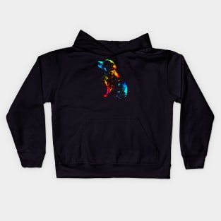 Psychedelic Puppy Silhouette #1 Kids Hoodie